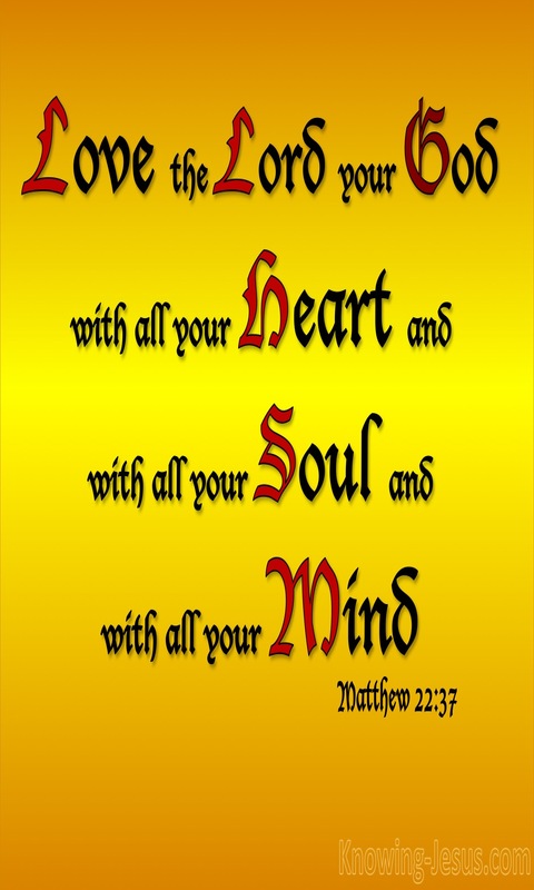 Matthew 22:37 Love The Lord Your God (gold)